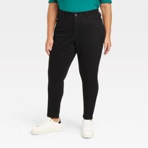 NWT AVA & VIV Women's Ankle Skinny Jean Black Size 26W